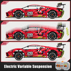 Remote Control Super Car Building Kits, 1835PCS Technique Plated Race Car Building Set for Adults Men Teens - with 5 Fast Motors, Electric Height Adjustment & Drift Spin Wheels