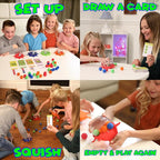 Funwares Colorful Squid Squish: Fast-Paced Floor Game for Kids, Interactive Learning, Hand-Eye Coordination, Counting and Color Game, Active Play, 2-4 Players, Ages 4-8