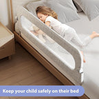 Toddler Bed Rail Guard for Baby - Toddlers Bed Rail for Queen Full King Twin Crib Bunk Size Bed Adjustable Heights & Foldable Portable Bedrail Extra Tall Child Safety Side Railing Guards for Kids(59")