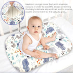 Hooyax Baby Lounger Slipcover for Newborns, Removable Infant Floor Seat, Padded Lounger Cover with Animal Design