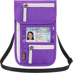 Neck Wallet Lightweight RFID Blocking Waterproof Travel Pouch for Women Men