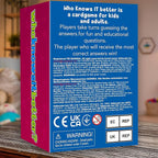 QUOKKA Who Knows Better? - Set 4 in 1 - Family Card Trivia Game | Fun Learning & Educational Questions for Families | Suitable for Boys & Girls