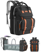 Diaper Bag Backpack with Changing Station, Large Diaper Bag, Baby Bag, Multifunctional Diaper Bag, Black