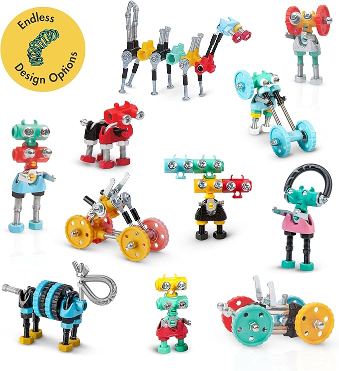 The Off Bits Educational STEM Toys for 6+: Robot Toy Building Sets, 3-in-1 Engineering Kit for Boys and Girls, Build Your Own STEM Building Toys with Endless Possibilities (Family Kit)