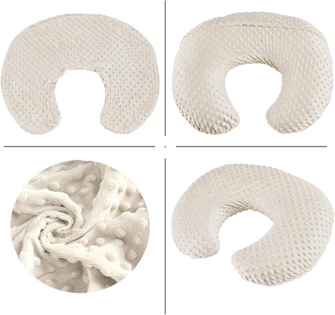 Nursing Pillow for Bottle and Breastfeeding, Ergonomic Comfort Nursing Essentials for Mom and Baby, Feeding Support Pillow with Removable Cover, Easier and Healthier Nursing (Fog)