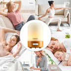 Essential Oil Diffuser, Quiet 6-in-1 Premium Humidifier, 100ml Small Aromatherapy Diffuser with Auto Shut-Off Function, Ultrasonic Diffusers for Essential Oil