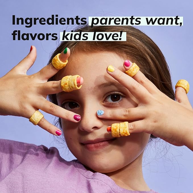 Little Spoon Pizzalicious Veggie Loops, Chickpea and Spinach Snack, Baked Not Fried, Avocado Oil, Hidden Veggies, Tastier Snacks for Kids, 3g Protein, Gluten-Free, 4 Pack