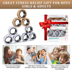 Cevioce 9 Pcs Magnetic Rings Fidget Toys Adults Teens Kids|ADHD Fidget Toy Pack for Anxiety Relief,Coolest Gifts for Teen Boys,Birthday Gifts for 8 9 10 11+ Year Old Boy & Girl