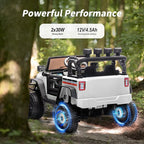 12V Kids Ride on Car Truck, Kids Electric Vehicles Car Ride on Toy for Toddlers 3-5 with Remote Control - White