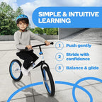 Balance Bike: for Big Kids Aged 4, 5, 6, 7, 8 and 9 Years Old - No Pedal Sport Training Bicycle | 16inch Wheel