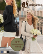 3 Pack Women's Maternity Nursing Tops, V Neck Breastfeeding Sweaters Long Sleeve Hidden Zipper Shirts