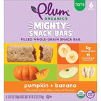 Plum Organics Mighty Snack Bars - Pumpkin and Banana - 0.67 oz Bars (Pack of 6) - Organic Fruit and Vegetable Toddler Food Snack Bars