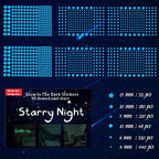1230 PCS Glow in The Dark Stars Wall Stickers, 3D Adhesive Dots Decor Starry Sky Decor for Kids Bedroom, Beautiful Wall Decals (Blue)