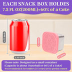 Stainless Steel Snack Containers for Kids,7.2oz Easy Open Leak Proof Reusable Snack Box Container with Lids,Small Lunch Containers for Meal Prep,School,Picnic and Travel-3Pack