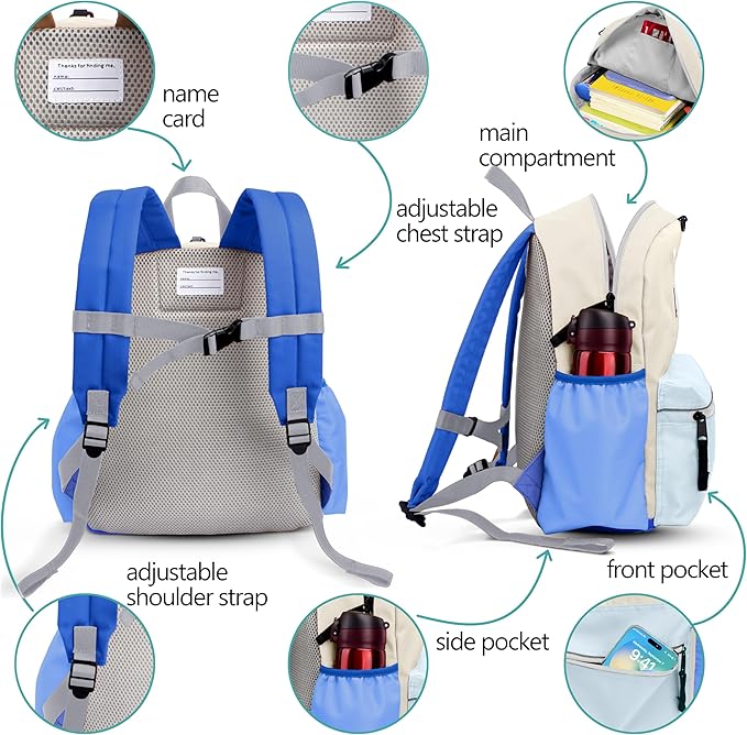 Toddler Backpack for Boys 2-5: Preschool Kindergarten Backpack - 13" Daycare Backpack Fit A4 Folder