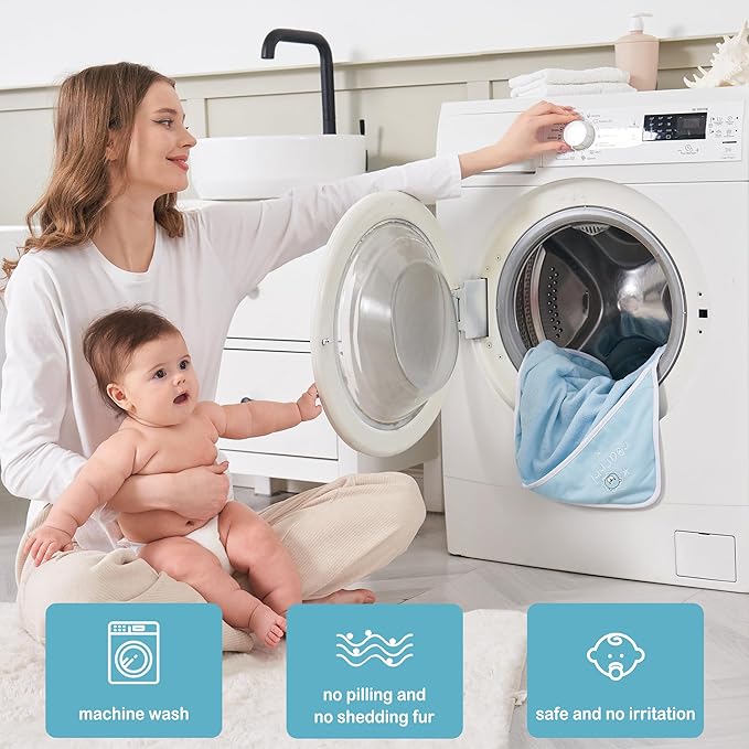 Viviland Baby Towels and Baby Wash Cloths Set Hooded Baby Towels Baby Wipes Absorbent Bath Face Towels Burp Cloths or Face Towels for Girl Boy 6-Pack Size 28 x 28 Inch(Lion)