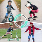 BOSONER Kids/Youth Knee Pad Elbow Pads for Roller Skates Cycling BMX Bike Skateboard Inline Rollerblading, Skating Skatings Scooter Riding Sports