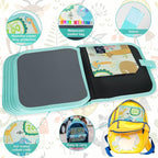 Erasable Doodle Set for Kids - Reusable Magic Drawing Book with 12 Watercolor Pens 14 Page Drawing, Road Trip Car Game Writing Painting Set for Boys and Girls