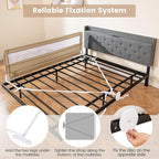 HONEY JOY Bed Rail for Toddlers, 71-in Extra Long, Portable Safety Bed Guardrail w/Double Safety Child Lock, Foldable Baby Bed Rail Guard, Fit King & Queen Full Twin Size Bed Mattress(Beige, Pack 2)