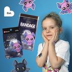 BioSwiss Bandages, Halloween Bat Shaped Self Adhesive Bandage, Latex Free Sterile Wound Care, Fun First Aid Kit Supplies for Kids, 50 Count