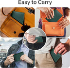 HIFA Leather Passport Holder, Handmade Passport Cover with Card and Ticket Slot - Genuine Leather, Elegant Design, Easy Access - Passport Case, Passport Wallet, Passport Holder