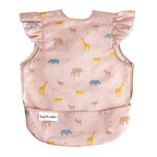 Tiny Twinkle Mess Proof Baby Bib - Waterproof & Lightweight Baby-Led Weaning Apron | 100% Recycled Polyester, Easy Clean & Machine Washable (Petite Safari, Small 6-24 Months)