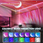 Galaxy Moon Projector, Star Night Light Projector with Bluetooth Connection for Music and Timer and Remote Control for Kids Adults Bedroom Party Bar Decoration (Black)