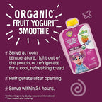 Earth's Best Organic Yogurt Smoothie Pouches, 24+ Months, Fruit and Yogurt Smoothie for Kids, Mixed Berry, 4.2 Ounce Resealable Pouch (Pack of 12)
