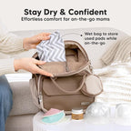 Organic Nursing Pads - 14 Washable Viscose Derived from Bamboo Breastfeeding Pads, Wash Bag, Reusable Breast Pads for Breastfeeding, Nipple Pads for Breastfeeding Essentials(Pastel Touch, L 4.8")