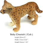 FUNSHOWCASE African Jungle Animals Toy Cheetahs Figure Realistic Plastic Figurine Playset Lot 2-Piece