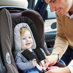 COOLBEBE New Babybody Support & Strap Covers Set for Newborn Infant Toddler- Extra Soft Stroller Cushion Pads Car Seat Insert, Perfect for Carseats, Strollers, Swings, Black