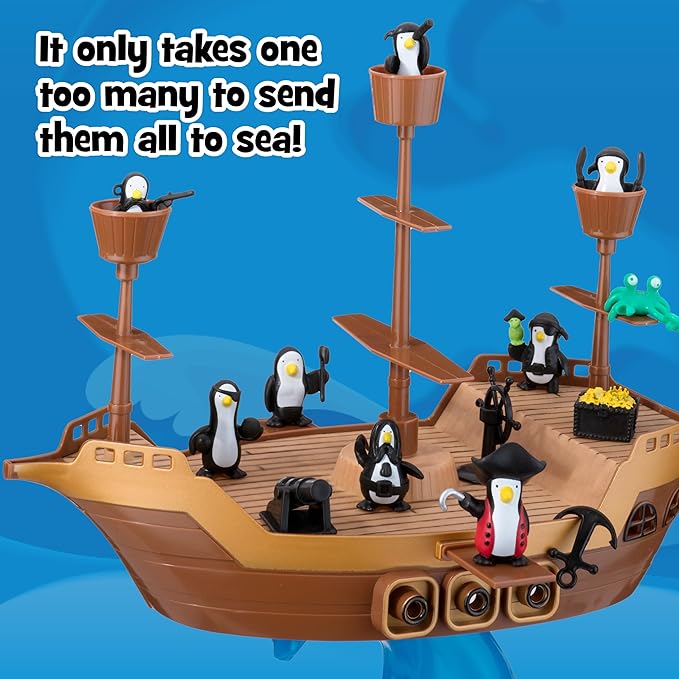 Don’t Rock the Boat Board Game - Kids Games, Family Games for Kids and Adults, Board Games for Family Night, Multi-Player Board Games, Builds Hand & Eye Coordination, Balancing Toy, Ages 5+