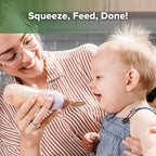 Haakaa Silicone Baby Food Dispensing Spoon Feeder 4oz - Infant Squeeze Cereal Feeder, Baby Fresh Food Feeder, Feed Bottle for Puree, Solid Baby Food, BPA Free, 4m+ Babies – Lavender