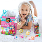 XXTOYS Crystal Growing Kit - Crafts for Girls Ages 6-8 - Create 12 Flowers Crystals Science Experiment Kit - DIY Decorative Lamp Set Light Up The Night - STEM Educational Toys Gifts for 6+