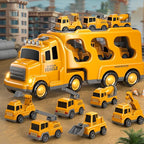 7 in 1 Construction Trucks Cars for Toddlers 3-5, Boy Toddler Car Truck Toys with Light Sound, Birthday Gifts for 3 4 5 6 Year Old Boy
