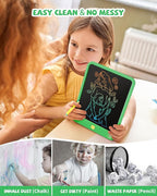 LCD Writing Tablet 10 Inch, Toys for 3 4 5 6 7 8 9 10 Year Old Boys Girls, Colorful Doodle Board Drawing Tablet, Gift for Boys Toddlers Age 3-12 Years, Memo Board, Drawing Pads with Lanyard (Green)