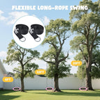 Hapfan 40" Saucer Tree Swing for Kids and Adults, Disc Round Swing for Kids Outdoor with Swivel, UV-Resistant Textilene Fabric, 700 lb Weight Capacity, 9.8 FT Hanging Straps, 2-Year Warranty(Pink)