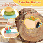 Wooden Montessori Learning Toys Kit,Babies Toys Set for 1 Year Old, Sensory and Thinking Play kit for Toddlers (Boys and Girls). 4 in 1 Drop Box; Rocking Stacker; Bead Maze.