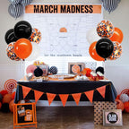 TONIFUL 4 Set Halloween Balloons Black Orange Confetti White Balloon Stand Centerpiece Table Decorations for Halloween,Celebration Party Bar,Anniversary,Graduation Decoration 2025