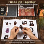 Book Nook Kit, DIY Dollhouse Booknook, Miniature Kit for Bookshelf Insert Decor Crafts for Adults Teen Halloween, 3D Wooden Puzzle with Led Light (Blade and Magic)