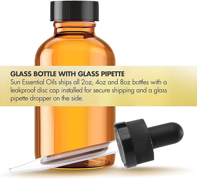 Sun Essentials Oils - 2 oz Eucalyptus Essential Oil with Dropper for Diffuser, Skin, Aromatherapy Massage, Humidifier, Scent for Candle, Lotion & Soap Making at Home, Fragrance for Room