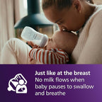 Philips Avent Natural Baby Bottles with Natural Response Nipples (Medium Flow, Flow 3), 9oz, 4-Pack, SCY903/04