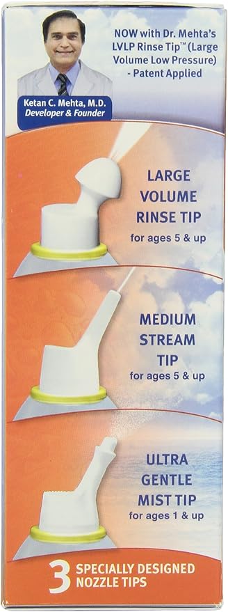 NeilMed NasaMist All in One Multi Purpose Saline Spray, 6.3 Fl Oz