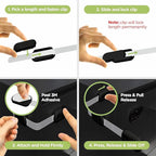 Baby Proofing Child Safety Locks (2 Pack) by Skyla Homes - The Safest, Quickest and Easiest 3M Adhesive Cabinet Latches, No Screws & Magnets, Multi-Purpose for Furniture, Kitchen, Ovens, Toilet Seats