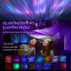 Northern Galaxy Light Aurora Projector with 33 Light Effects, LED Star Projector for Bedroom Nebula Lamp, Remote Control, White Noises, Bluetooth Speaker for Parties