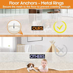 160" Retractable Baby Gates, 42" Extra Tall Upgraded Child Safety Gate with Reinforced Strip Design, Prevent from Crawling Underneath, Extra Wide Dog Gate Baby Gates for Stairs Doorways Indoor Outdoor