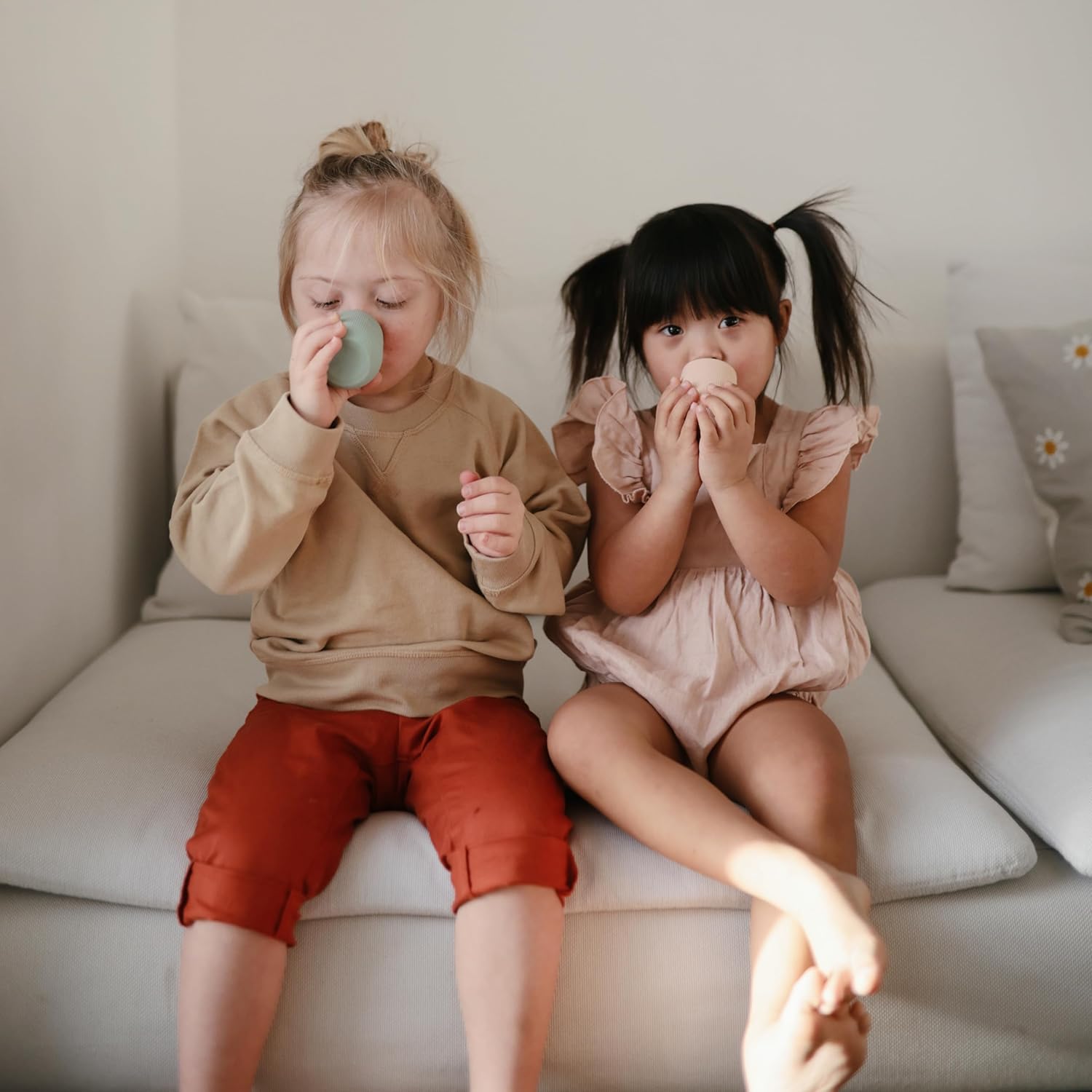 mushie Silicone Baby Starter Training Cup | 6 Months+ (Soft Lilac)