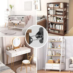 Furniture Anchors (10 Packs) Anti Tip Furniture Anchors for Baby Proofing, Furniture Wall Anchor Earthquake Straps for Furniture Dresser Wall Safety Anchor Furniture Fasteners to Wall, Black