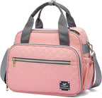 GOGOSO Crossbody Small Diaper Bag, Cute Mini Baby Diaper Tote Bags with Insulated Pockets for Traveling Outdoor Parent,Pink