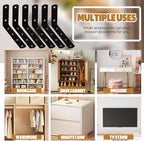 12 Pcs Furniture Wall Anchors Anti Tip Baby Proofing for Safety Securing 400 lbs Dresser Bookcase to Wall Heavy Duty Furniture Anchors Kit for Cabinet Dresser Bookshelf (12 Pack)